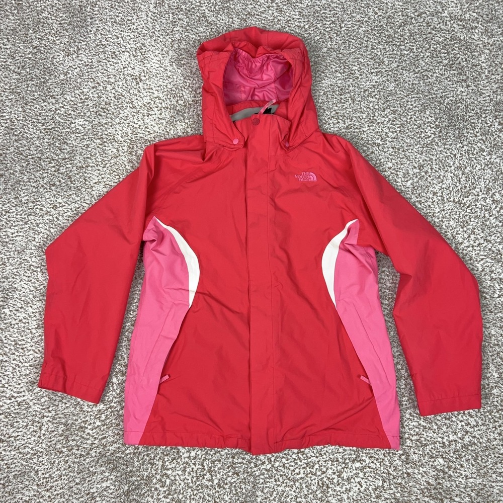 North Face‎ Jacket Girls XL Red Pink HyVent Hooded Ski Snow Coat Outdoor Hiking